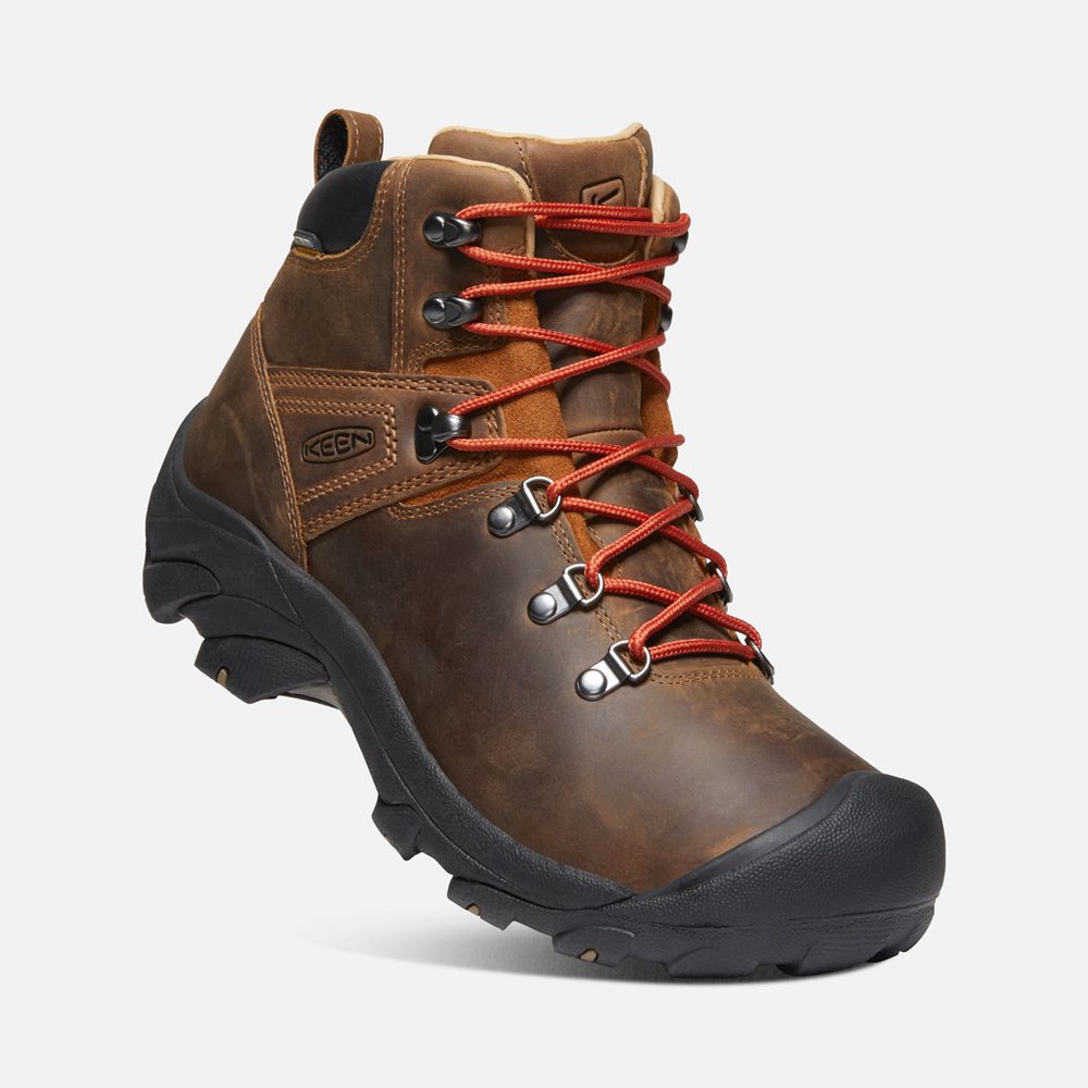 Botas de Seguridad Keen Mexico Marrom/Negros - Hombre Pyrenees - XR8036914